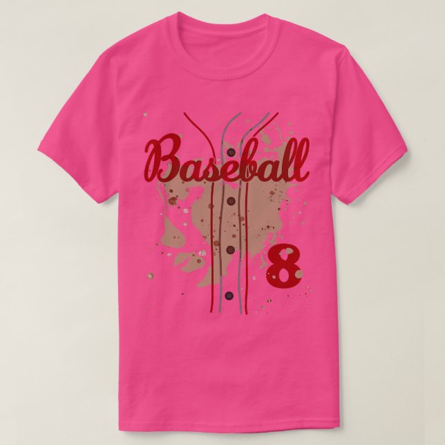 Baseball Jersey 8 Kids Baseball Uniform Dir T Shirt (Design framsida)