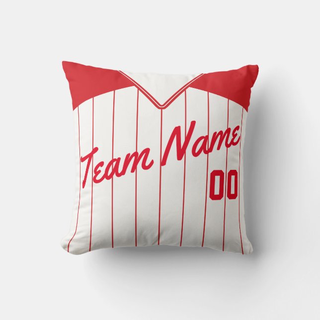 Baseball Jersey Anpassade Template Pillow Kudde (Framsida)