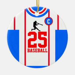 Baseball Jersey Blue Ornament