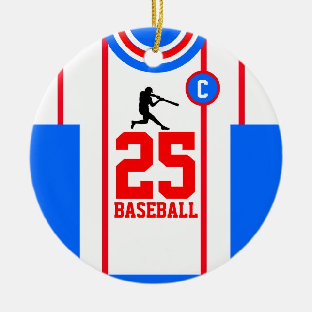 Baseball Jersey Blue Ornament (Framsidan)