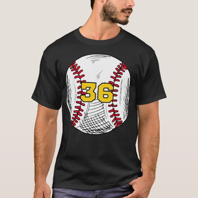 Baseball Jersey Favorite Lucky Number basebollapp T Shirt (Framsida)