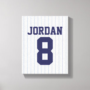 Baseball Jersey med eget namn och nummer Canvastryck