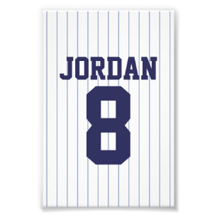 Baseball Jersey med eget namn och nummer Fototryck