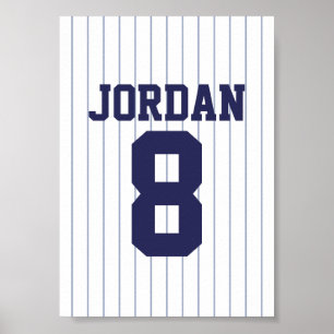 Baseball Jersey med eget namn och nummer Poster