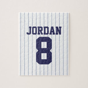 Baseball Jersey med eget namn och nummer Pussel