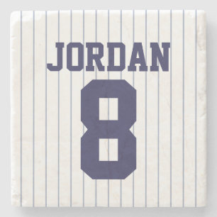 Baseball Jersey med eget namn och nummer Stenunderlägg