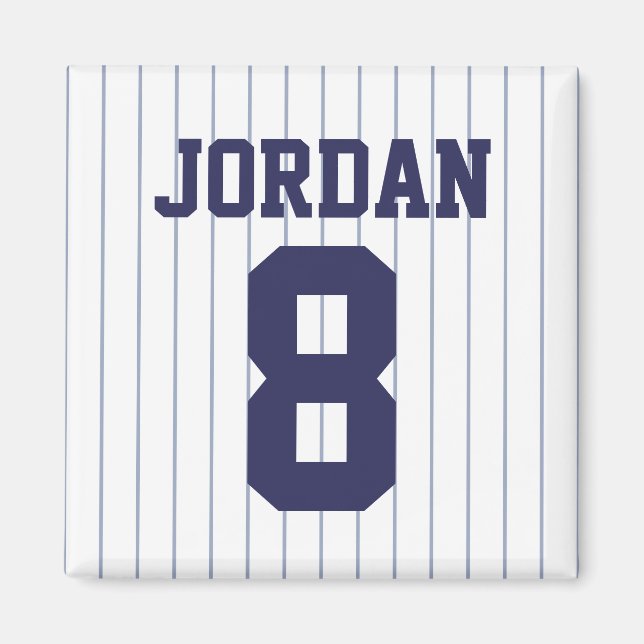 Baseball Jersey med nummer Magnet (Framsidan)