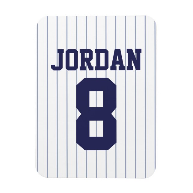 Baseball Jersey med nummer Magnet (Vertikal)