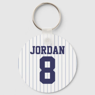 Baseball Jersey med nummer Nyckelring