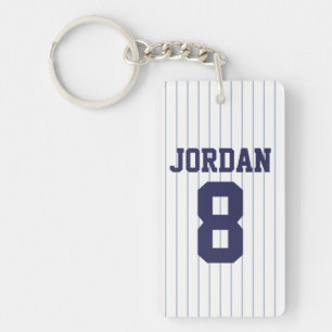 Baseball Jersey med nummer Nyckelring