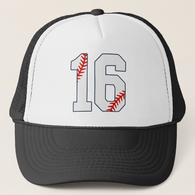 Baseball Jersey Number 16 Keps (Framsida)