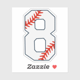 Baseball Jersey Number 8 Klistermärken