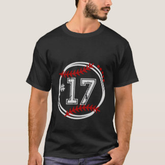 Baseball Jersey nummer 17 Trendiget Baseball Baseb T Shirt