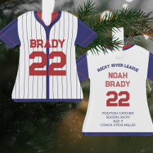 Baseball Jersey Player Stats Red Navy Keepsaké