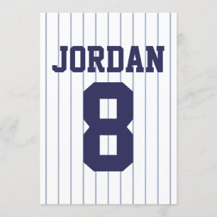 Baseball Jersey - Sports Temaparty Tack Kort