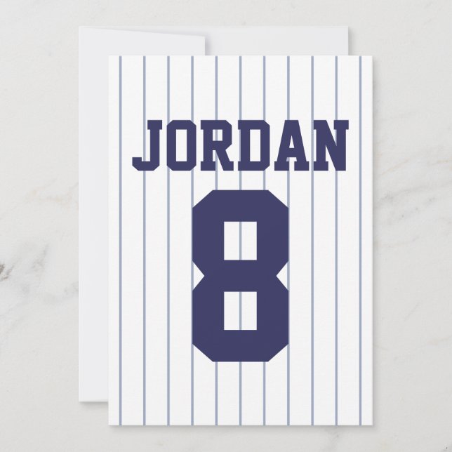 Baseball Jersey - Sports Temaparty Tack Kort (Framsida)