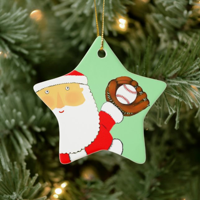 Baseball jul Ceramic Ornament (Träd)