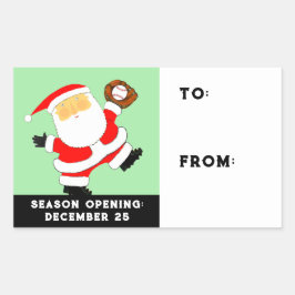 Baseball Jul-Helgdag Märkre Rektangulärt Klistermärke