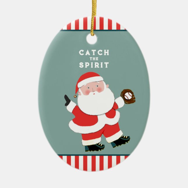 Baseball jul Keepsaké Julgransprydnad Keramik (Framsidan)