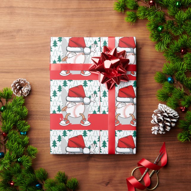 Baseball jul med jultomat presentpapper (Julgåva)