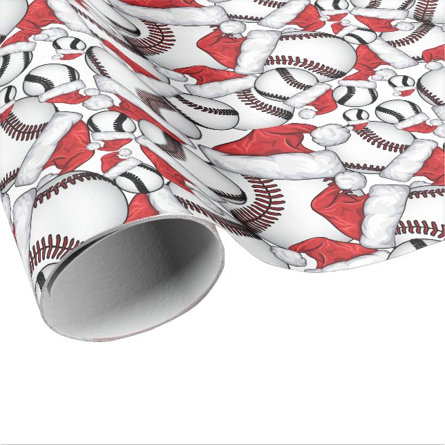 Baseball jul med jultomten presentpapper (Rullad Hörn)
