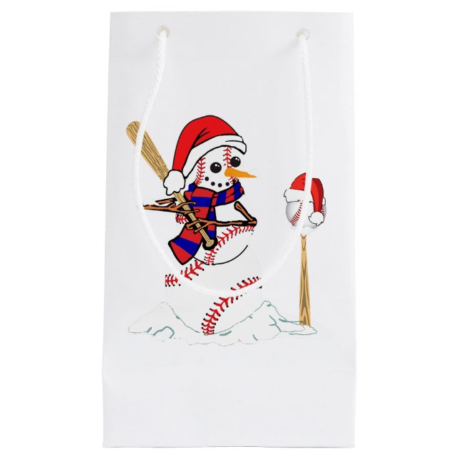 Baseball jul Snögubbe spelar baskiska (Framsidan)
