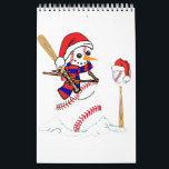 Baseball jul Snögubbe spelar baskiska Kalender<br><div class="desc">"Kombinera kärlek för baseboll och julhelgen med vår "baskiska jul Snögubbe som spelar baskiska". Fira jul med en sportig twist."</div>