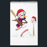 Baseball jul Snögubbe spelar baskiska Kalender<br><div class="desc">"Kombinera kärlek för baseboll och julhelgen med vår "baskiska jul Snögubbe som spelar baskiska". Fira jul med en sportig twist."</div>
