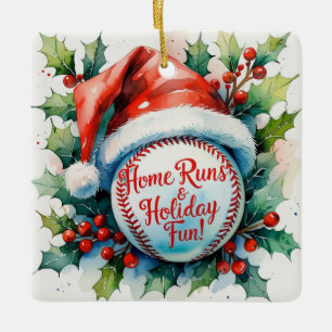 Baseball Julfesar Julgransprydnad Keramik
