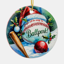Baseball Julfesar Julgransprydnad Keramik