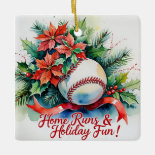 Baseball Julfesar Julgransprydnad Keramik