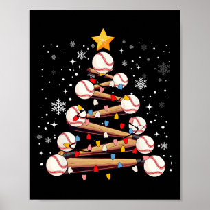 Baseball Julgran Light Julafton Baseball Boys K Poster