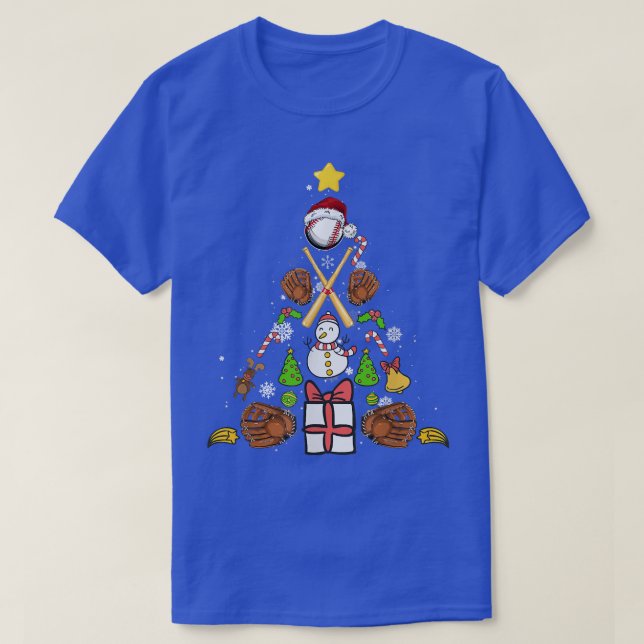 Baseball Julgran T Shirt (Design framsida)