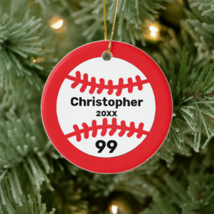 Baseball Julgransprydnad Keramik