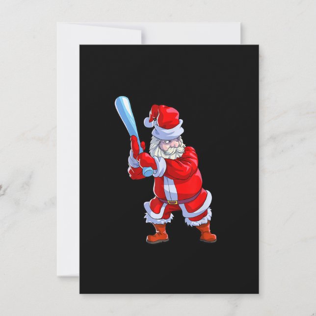 Baseball julshert Manar Boys Softball Santa C Inbjudningar (Framsida)