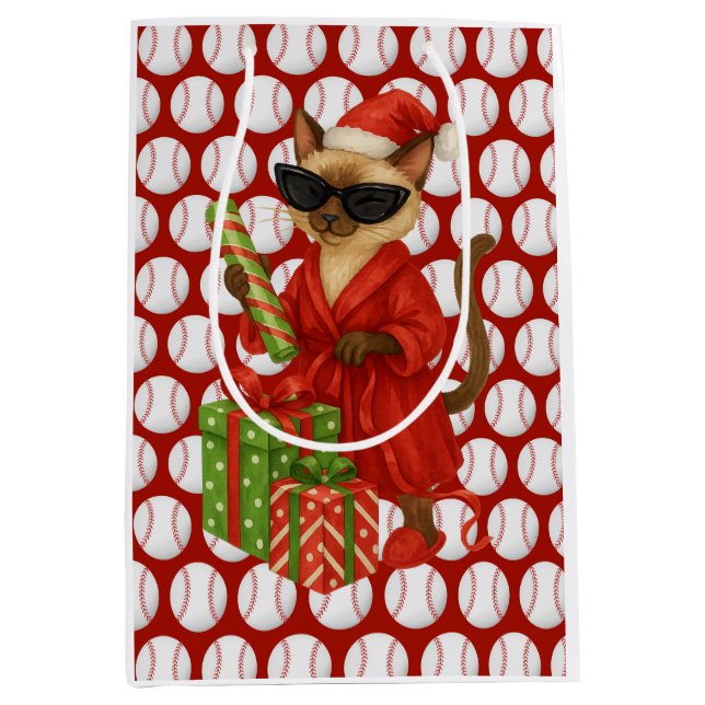 Baseball-jultema för Cat Lovers (Framsidan)