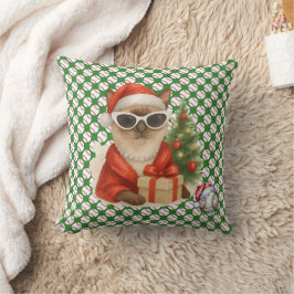 Baseball-jultema för Cat Lovers Kudde