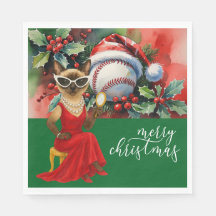 Baseball-jultema för Cat Lovers