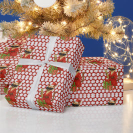 Baseball-jultema för Cat Lovers Presentpapper