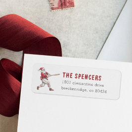 Baseball jultomte Returadress Etikett