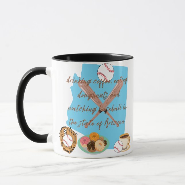 Baseball, kaffe och munkar i Arizona  Mugg (Vänster)