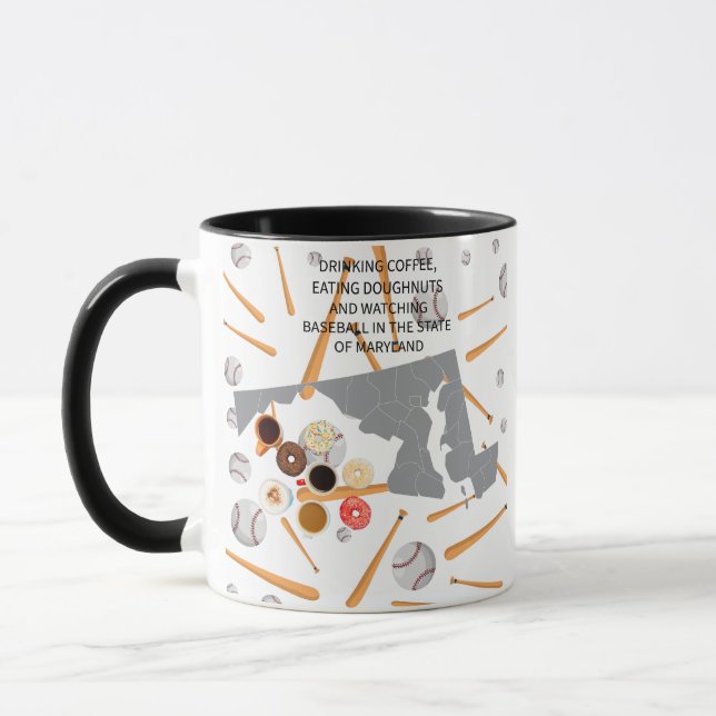 Baseball, kaffe och munkar i Maryland  Mugg (Vänster)
