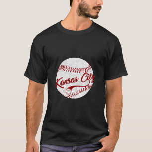 Baseball Kansas City Kärlek Blue Färg Royal Nation T Shirt