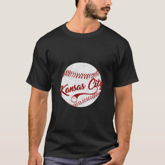 Baseball Kansas City Kärlek Blue Färg Royal Nation T Shirt