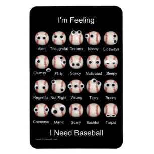Baseball Känslor Magnet