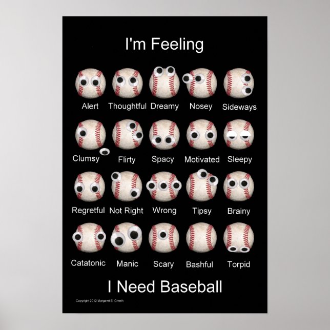 Baseball Känslor Poster (Framsidan)