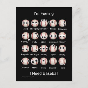 Baseball Känslor vykort