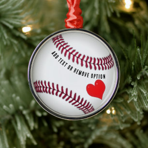 Baseball Kärlek jul Julgransprydnad Metall