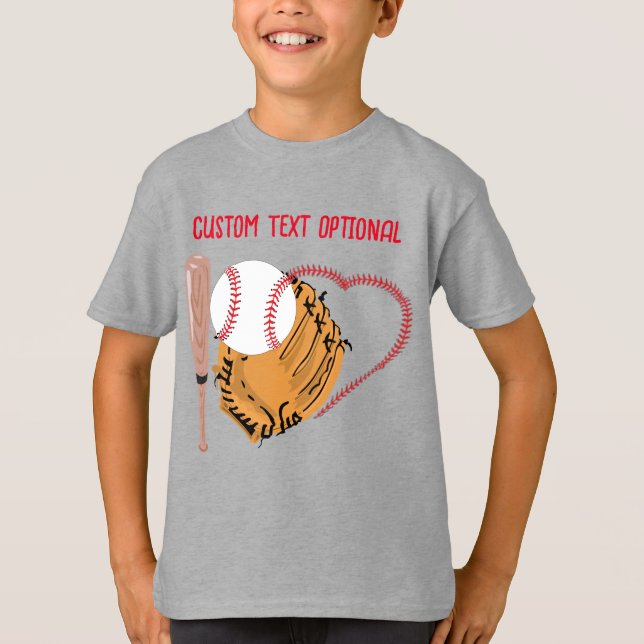 Baseball Kärlek, kärleken och Fladdermus T Shirt (Framsida)