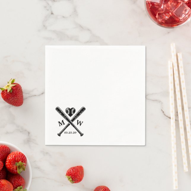 Baseball Kärlek Pappersservett (Insitu)